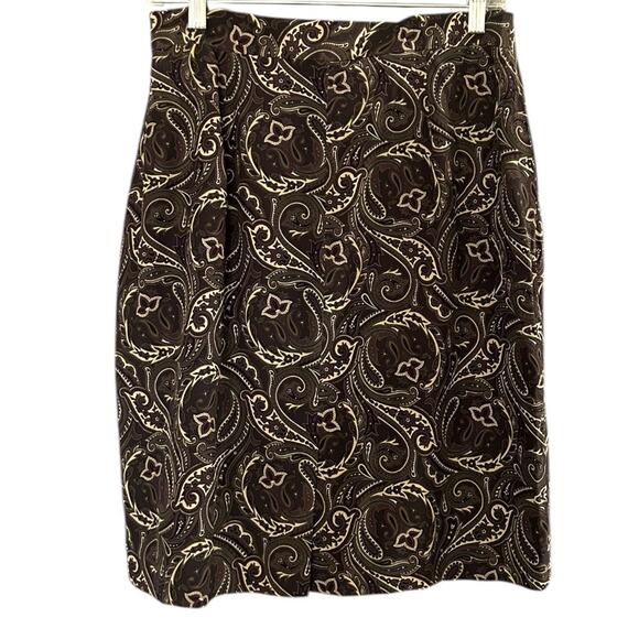 Jones New York VTG 100% Silk Mini Skirt Women's Size 10 Faux-Wrap Paisley - Picture 3 of 5